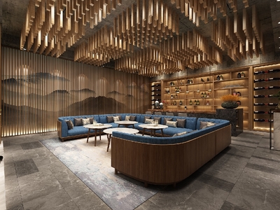 600平工裝茶室之簡(jiǎn)中風(fēng)(一) 工裝